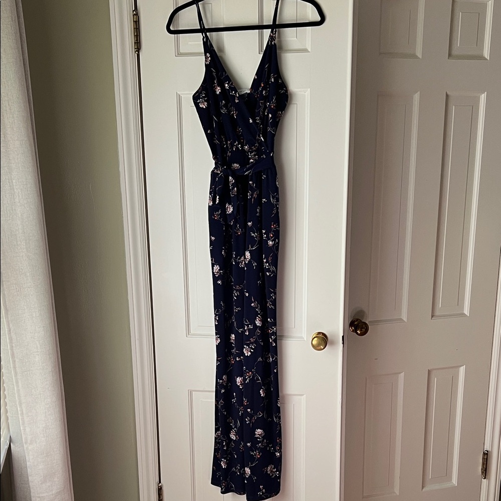 Kaileigh Navy and Pink Floral Dress